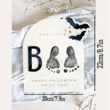 1 szt. spersonalizowanych drewnianych dekoracji na Halloween, nie ma potrzeby, aby cukier sprawiał kłopoty, wesołego Halloween, drewniane dekoracje na biurko, ekspozycja na biurko, prezenty dla dzieci, pamiątkowe prezenty na Halloween. Nasz mały diabełek, wesołego Halloween, kukiełka na biurko z dynią, nietoperzem i wzorami kapelusza, prezent dla dzieci, ekspozycja na biurko, pamiątkowy prezent na Halloween.