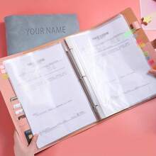 Personalized Name Customization-A4, A5 Notebook Binder, Bill Document Cover File Book, Suitable For A4, A5 Filling Paper Personal Planner Binder With Magnetic Closure, School Supplies, Back To School