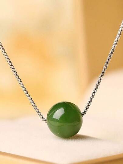 Natural Jade Beads 12mm Original Design DIY Necklace, Simple & Stylish Choker