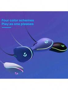 Logitech Wired Mouse G102 Mechanical Esports Lightweight, RGB Lighting Effects, Portable, Classic Design, Comfortable Grip, Suitable For Medium & Small Hands, White