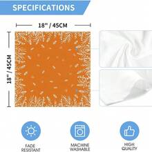 4/6/8 件秋季布餐巾 18 X 18 英寸，感恩节秋收橙色野花派对晚宴装饰可洗餐巾 - 彩色 - 查看 3