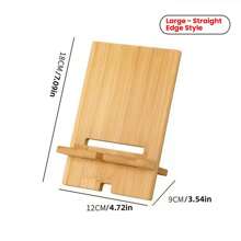 1pc Modern Minimalist Wooden Phone Stand - Multi-Functional Solid Wood Tablet Dock, Home Office Desk Holder, Lazy Charging Stand, Bedroom Living Room Study Decor, Compatible With All Smartphones & Tablets