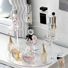 1PC Perfume Stand Organizer 3 Tier, Acrylic Display Stand Riser For Figures, Perfume, Dessert, Cupcake, Desktop Display Stand For Decoration And Organize - Clear - View 8