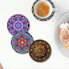 4/8/12/24/32pcs Mandala Pattern Creative Theme Coasters, Universal Beverage Pads Suitable For Tea Cups And Coffee Cups, Perfect For Home And Cafe Use, Ideal Gift - Multicolor - View 5