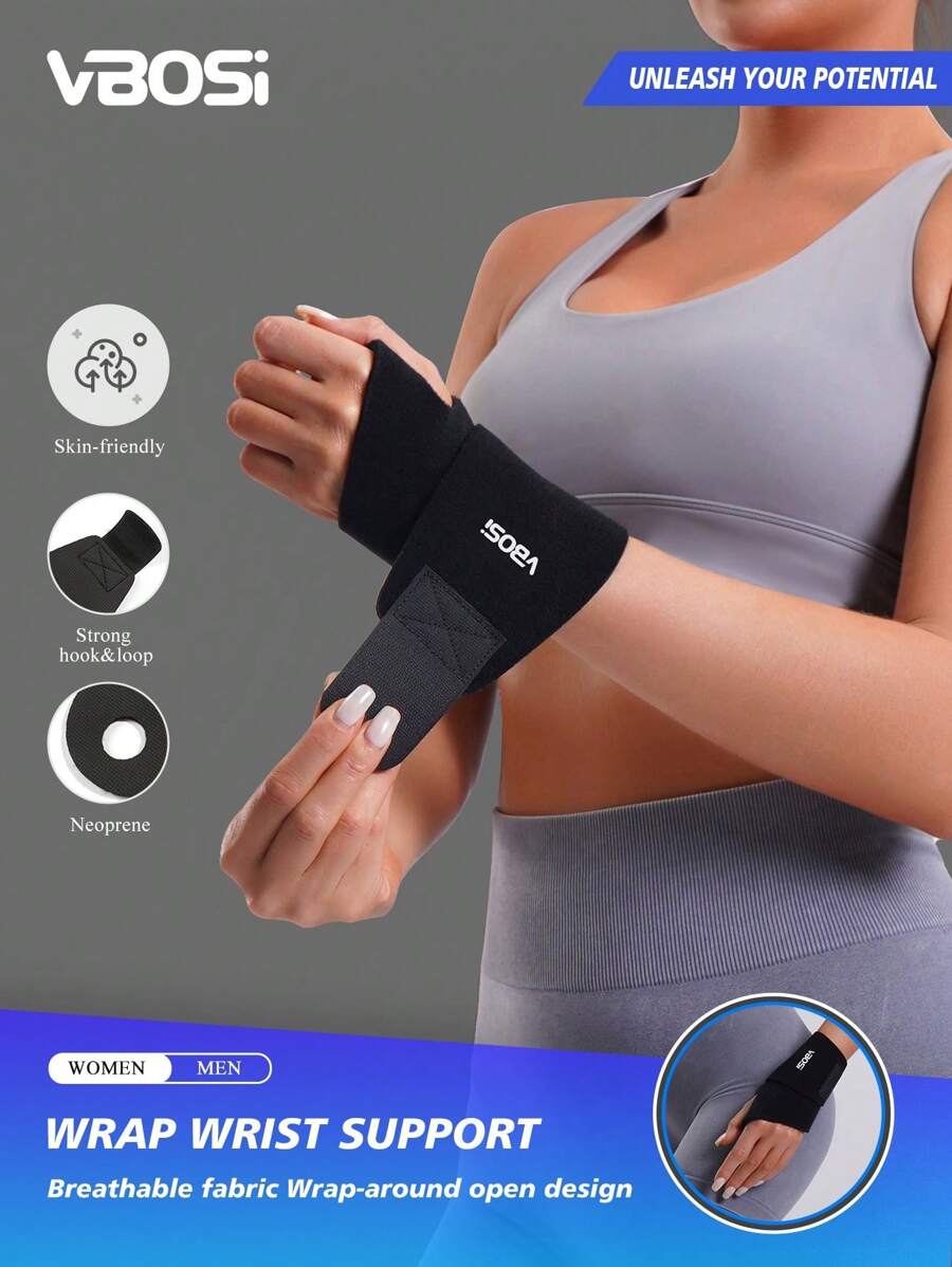 VBOSI 1 Stück verstellbare Handgelenkstütze, Umschlag für Training und täglichen Gebrauch, Geschenk für Männer und Frauen, Fitnesszubehör