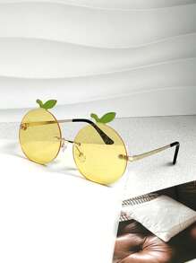 decorativas con forma de naranja, diseño de fruta, con accesorios de metal, adecuadas para mujeres con forma asimétrica