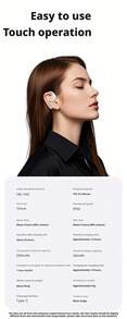 Lenovo Bluetooth Headset TA300 Bone Conduction Open Ear Hook Type Intelligent Call Noise Reduction Long-Lasting Battery Life Comfortable Wireless Headset Universal For Music And Games Black - Black - View 7