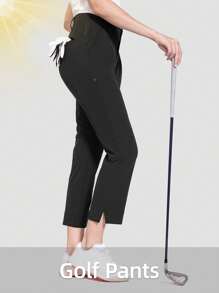 baleaf 女式高尔夫裤弹力轻便速干防水工作裤带拉链口袋（建议选择尺码：常规身材拍小一码。）