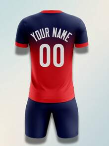 Red Personalized Soccer Jerseys For Men Women Adults Custom Soccer Shirt And Shorts With Name Number - Red - View 3