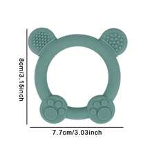 硅胶婴儿牙胶，3D凸点按摩出牙棒，6个月以上咀嚼玩具，0-6个月防吞咽抓握设计出牙玩具，易于清洁，持久柔软，适合牙龈