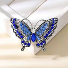 1 pieza Broche de solapa de aleación de zinc con diseño de mariposa, accesorio de alta gama para decorar abrigos, sombreros, bolsos, mochila unisex para la escuela