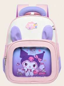 Sanrio Sac à dos léger Sanrio New Kulomi, sac à bandoulière dessin animé mignon à charge réduite, convient pour le campus, les voyages et les vacances