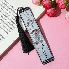 1 Stück Look-Buch Totenkopf-Haus Lesezeichen aus Edelstahl, dunkler Gothic-Stil für Bücher-Liebhaber, Leseaccessoires, Halloween-Geschenk für Frauen, Schulmaterial, Schulanfang