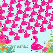 10/50/100 Pcs Mini Resin Flamingo Ducks, Flamingo Tiny Ducks, Cute Flamingo Figurines For Cake Topper Garden Dollhouse Landscape Aquarium Ornaments DIY Craft
