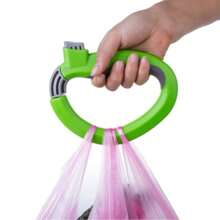 1 pieza Herramienta de hogar útil, capacidad de carga extra grande, estilo de apertura y cierre, asa de compras, soporte de bolsa de compras ergonómico y ahorra esfuerzo, colgador de bolsa de supermercado de autobloqueo con una sola mano, para compras en el supermercado, conveniente y de agarre, fácil de transportar