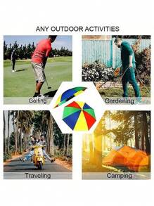 Umbrella Sun Hat, Umbrella Hat, Sun And Rain Hat, Folding Waterproof Umbrella, Headband Umbrella, Free Your Hands, Umbrella Sun Hat For Fishing, Sun And Rain Hat, Colorful Umbrella Hat, Suitable For Outdoor Activities, Travel, Fishing, Rainy Day, Beach, Hiking, Summer, Summer Essentials.
