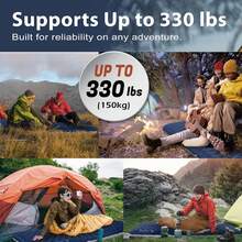 Alfombrilla para dormir ultraligera con alto valor R para climas extremos, fácil de inflar, colchón de camping ideal para senderismo y aventuras al aire libre - Azul - Ver 4
