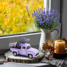 LavenderInspired Home Decorative Metal Truck With Artificial Lavender Arrangement Rustic Pickup Truck Miniature DieCast Model For Farmhouse Desk Accessories Layered Trays And Kitchen Decorations - Purple - View 6