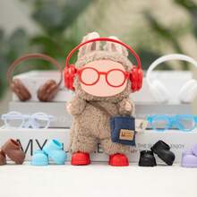 适用于 第二代/第三代时尚服装套装，17 厘米艺术模型，配有全套配件 - 耳机 + 眼镜 + 彩色靴子，可拆卸微型服装，家居装饰，适合作为送给朋友、家人、伴侣、万圣节/圣诞节的礼物 - 彩色 - 查看 5