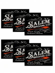 4 piezas/6 piezas/60 piezas Individuales de Halloween, individuales de lino con diseños de fantasmas de dibujos animados, castillos, arañas, murciélagos y letras, resistentes a la suciedad, aplicables para el hogar, restaurantes, decoración de mesa de comedor, artículos del hogar