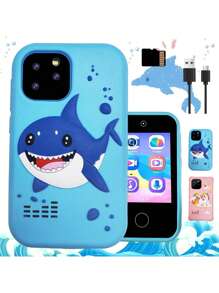 Smartphone per bambini per ragazze e ragazzi, regalo di compleanno per ragazze di età compresa tra 3 e 10 anni, giocattolo telefono cellulare per bambini, schermo touch da 2,8", telefono giocattolo per apprendimento e gioco per bambini piccoli con fotocamera doppia, giochi e lettore musicale