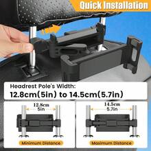 Car Tablet Holder, Headrest Tablet Mount Headrest Stand Cradle Compatible With Devices Compatible With Ipad Air Mini, Other 4.7-12.9" Cell Phones And Tablets