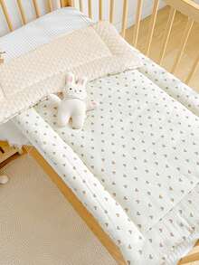 1件婴儿床床垫，柔软毛绒面料，保暖舒适，适用于婴儿房、儿童床，双面可用，可机洗 - 小愛心 - 查看 3