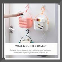 Cesta Colgante Baño con Ducha Organizador de Ducha Carrito de Ducha Colgante Saque de Esquina Páginas Vegetal - Blanco - Ver 7