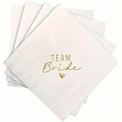 20pcs/40pcs/60pcs/Set, TeamBride Napkins For Wedding Decorations, Bachelorette Party Decorative Napkins "The Bride Is Coming" Dinner Napkins For Bridal Showers, Bachelorette Parties And Engagement Celebrations