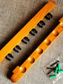 قطعة واحدة رف حائطي لأعواد البلياردو ب- 6 فتحات، اكسسوارات البلياردو