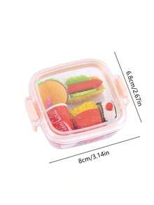 4/5pcs Random Cute Bento Box, Dessert, Makeup Remover, Stationery Set Combination, Back To School Season