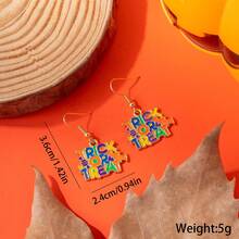 1 对/6 对金属幽灵、蜘蛛、字母、十字架、黑猫形吊坠耳环，女士万圣节派对、送给朋友的生日礼物