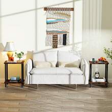 Mesas Para Jardín Mesa De Centro Mesa Auxiliar Apilable Mesa De Noche Buró Para Recámara Mesa Auxiliar Apilable - Granate - Ver 6