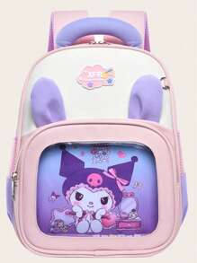 Sanrio Sac à dos léger Sanrio New Kulomi, sac à bandoulière dessin animé mignon à charge réduite, convient pour le campus, les voyages et les vacances