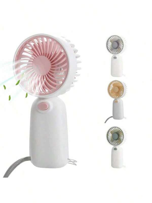 1pc Handheld Battery Operated Mini Fan, Portable For Summer And Outdoor Use (Battery Needs To Be Purchased Separately)
