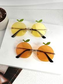 decorativas con forma de naranja, diseño de fruta, con accesorios de metal, adecuadas para mujeres con forma asimétrica