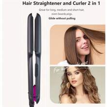 ANGENIL [UK] ANGENIL Chapinha de Cabelo a Óleo de Argan, Alisador e Modelador de Cabelo 2 em 1 para Mulheres, Chapinha Cerâmica Rosa Profissional Portátil, Exibição LCD, Aquecimento Rápido, Chapinha 1 Polegada para Todos os Tipos de Cabelo