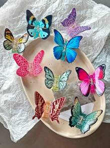 1 Stück Mehrfarbiger Schmetterling Haarklammer, neues Design für Hochsteckfrisur Dekoration, Geschenk für Feiertage