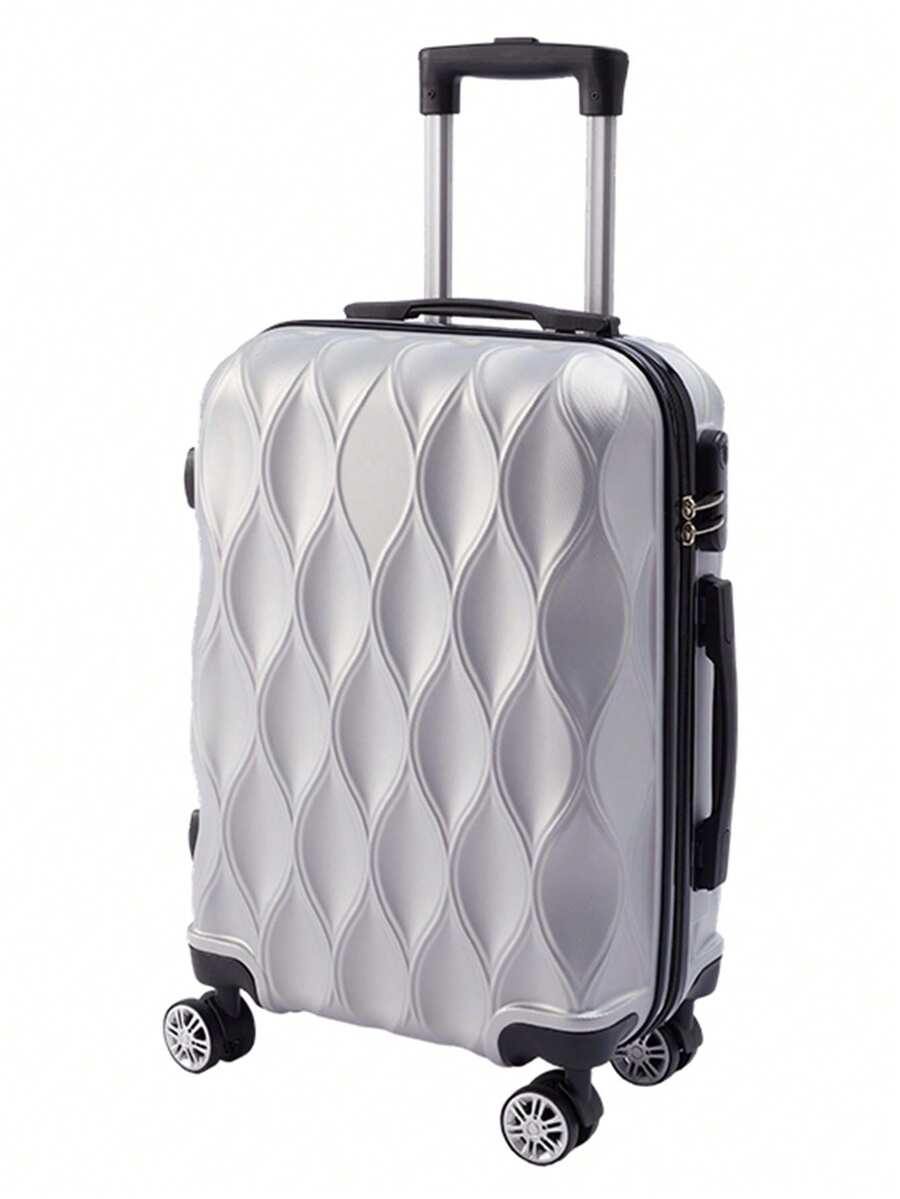 Living And Home 20-Inch ABS Hardshell Suitcase (35*20*58cm) - Scratch-Resistant With Combination Lock - Silver 35cm W X 20cm D X 58cm H - View 1