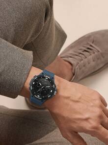 TOMI Dual Mechanism Single Box Set Simple Timepiece Children, Youth, Student American Style Outdoor Sports Electronic Watch For Daily Use - Baby Blue - View 4