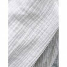 LUNE Solid Drop Shoulder Button Front Shirt,Long Sleeve Tops - White - View 4