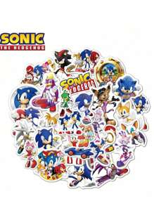 Sega 50pcs  Officially Licensed Series Stickers Miles Prower Amy Rose The Echidna Computer Mug Luggage Decoration Stickers Halloween Christmas Birthday Best Gift Mom And Friend Anniversary Gifts - Multicolor - View 6