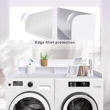 2-Tier Washer And Dryer Countertop Shelf, White Laundry Topper With Non-Slip Pads, Laundry Room Storage & Organization For Small Apartment Kitchenhalloween - Trắng- - Xem 6