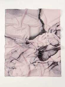 1 件女式波西米亚风格水彩花卉印花 VELA 另类头巾，秋冬街头风格男女通用围巾，适合日常穿着 - 01-灰粉 - 查看 7