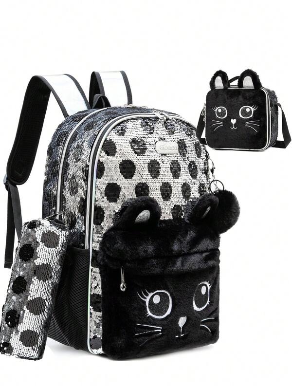 Cute Girls Backpack, Beautiful And Practical, Suitable For School Use, With Crossbody Bag, Includes School Supplies, Back To School Essential