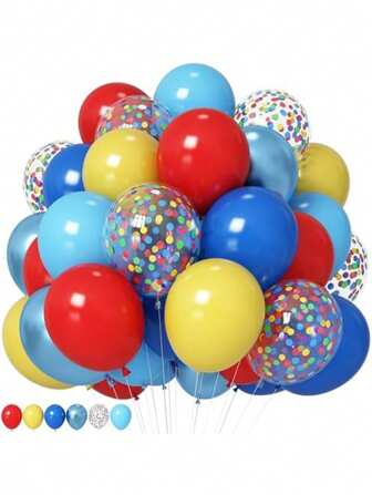 Red; Yellow; Blue; Balloon; Light; Baby; Royal; Metal Blue; Red; Yellow; Primary Color; Balloon; Colorful; Confetti; Milk Balloon For Hedgehog; Carnival; Circus; Shower; Birthday; Party; Decoration