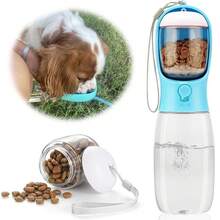 Pet Feeding Cup, Leak Proof Portable Pet Water Bottles For Dogs, Puppy Water Dispenser With Drinking Feeder For Travel - Màu xanh lam - Xem 3