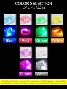 Paquete de 6/10/15 Brazaletes luminosos de burbuja multicolor LED, brazaletes con luces de colores parpadeantes que pueden durar talla grande de 12 horas. Brazalete de fiesta de acrílico con brillo, perfecto para bar, boda, fiesta, concierto, Navidad, regalo de cumpleaños