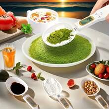 1pc High Precision Multifunction Electronic Measuring Spoon, 500g/0.1g Digital Kitchen Scale With LED Display, Portable Compact Food Scale For Pet Food, Tea, Milk Powder, 1-Touch Tare/Zero Calibration, Detachable Spoon And Hook, Auto Lock, Multi-Unit Conversion (G/Oz/Lb), Large LCD Display - Multicolor - View 4