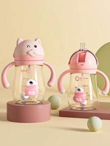 1个240毫升可爱卡通造型儿童水杯，萌趣婴儿训练杯，高品质防漏防摔材质，配有舒适手柄和重力球，适合6个月以上宝宝，居家、户外、幼儿园均可使用，节日礼物之选。 - 汪先生粉 - 查看 2